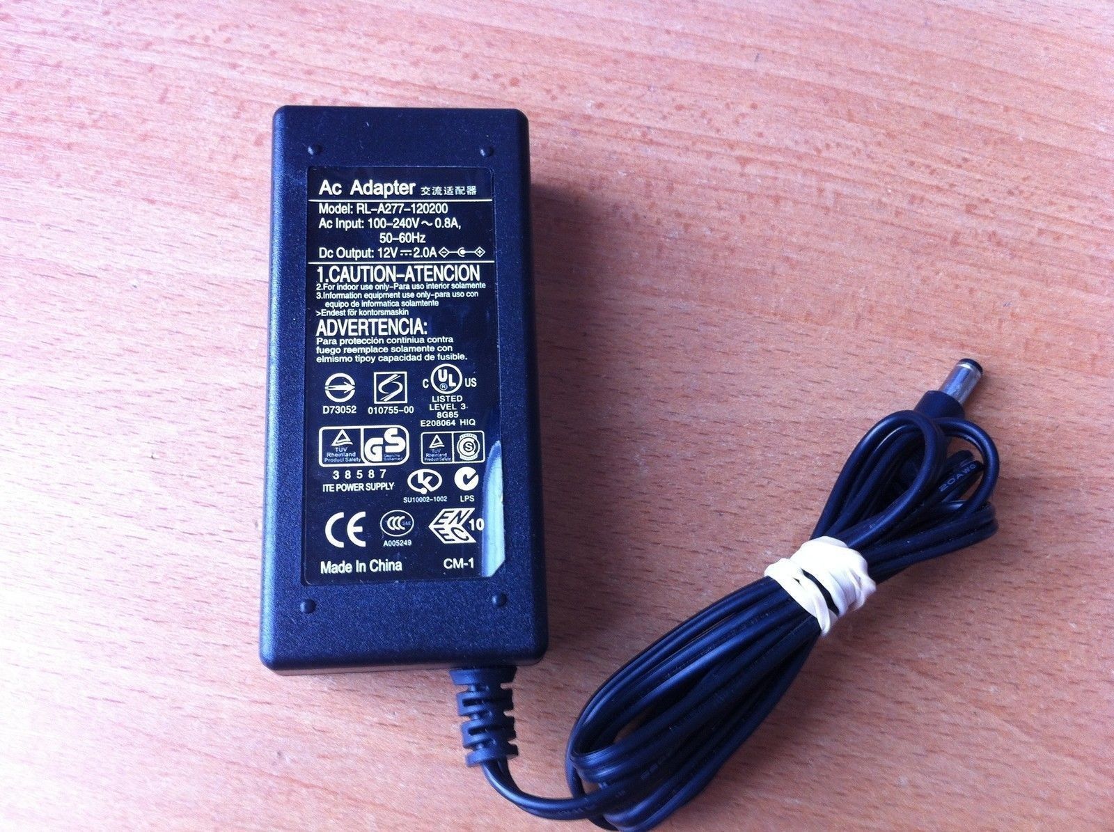 ORIGINAL NOTEBOOK RL-A277-120200 12V 2A POWER SUPPLY AC ADAPTER